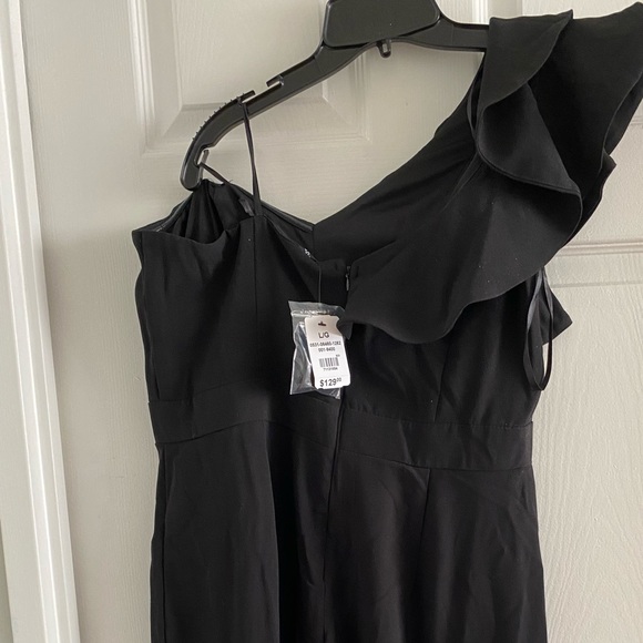 LE CHATEAU Wide Leg Bustier Jumpsuit With One-Shoulder Ruffle - Picture 9 of 14
